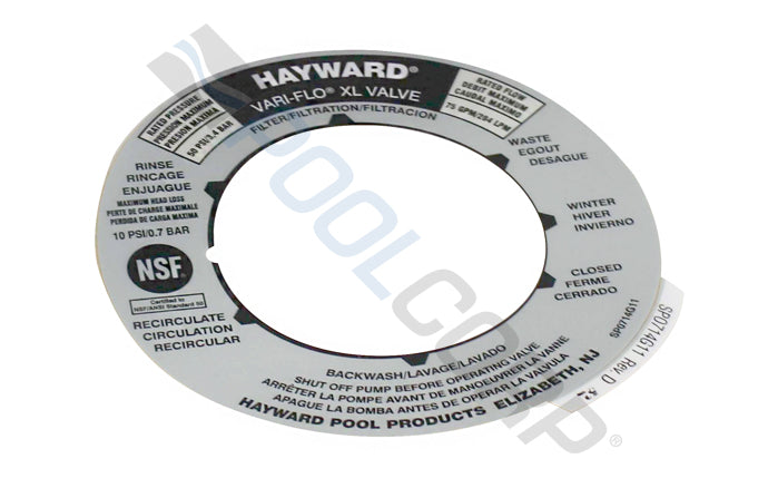 Hayward Valve Position Label