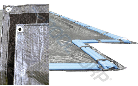 SILVER PRO 14'x28' RECT WNTER COVER 15YR