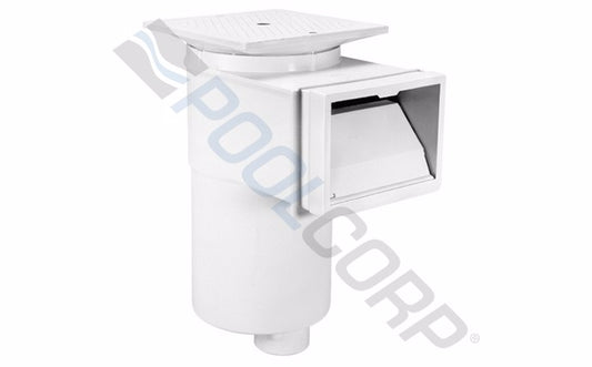 1 1/2" FPT White Auto-Skim Vinyl and Fiberglass Pool Skimmer Wide Track