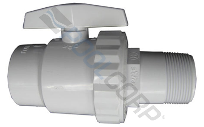 1 1/2" MIP x 1 1/2" FIP 2-Way Trimline Ball Valve ABS