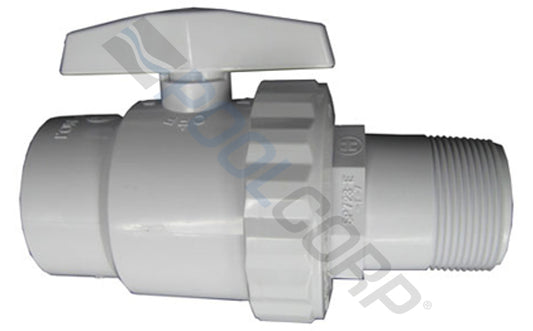1 1/2" MIP x 1 1/2" FIP 2-Way Trimline Ball Valve ABS
