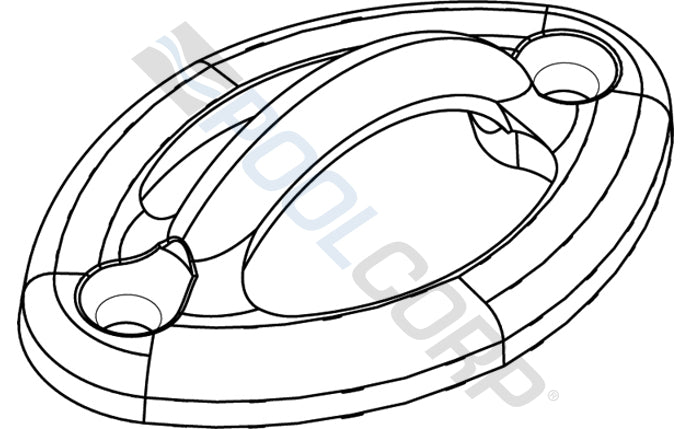 FLAT OVAL ROPE EYE W/BRKT&GSKT