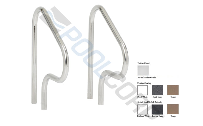 26" Stainless Steel Figure 4 Handrail Pair
